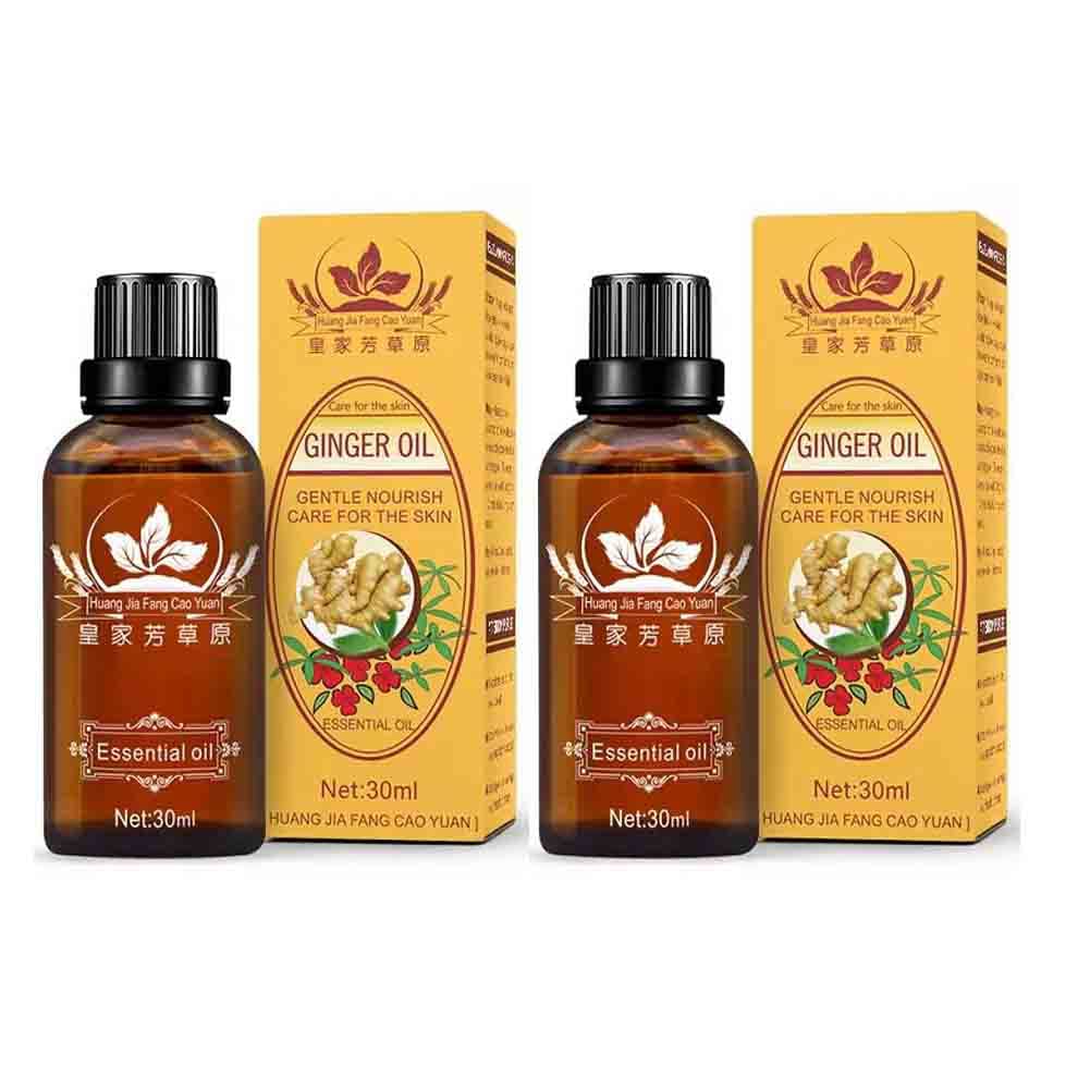 2 PACK New Plant Drainage Ginger Essential Oils 100% PURE Natural Oil Antiperspirant Body Care 30ML