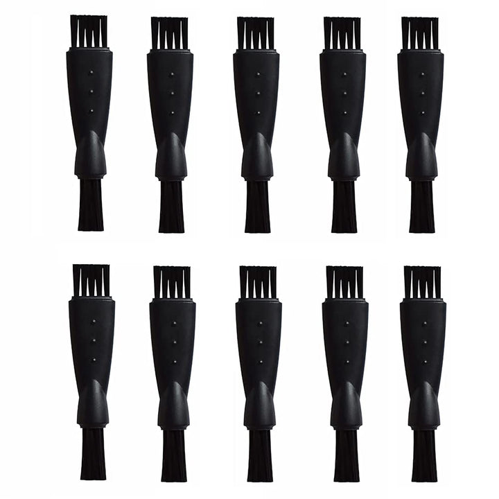 10pcs Mens Electric Shaver Cleaning Brush Hair Remover Shaving Razor Brush Replacement Brushes - Black