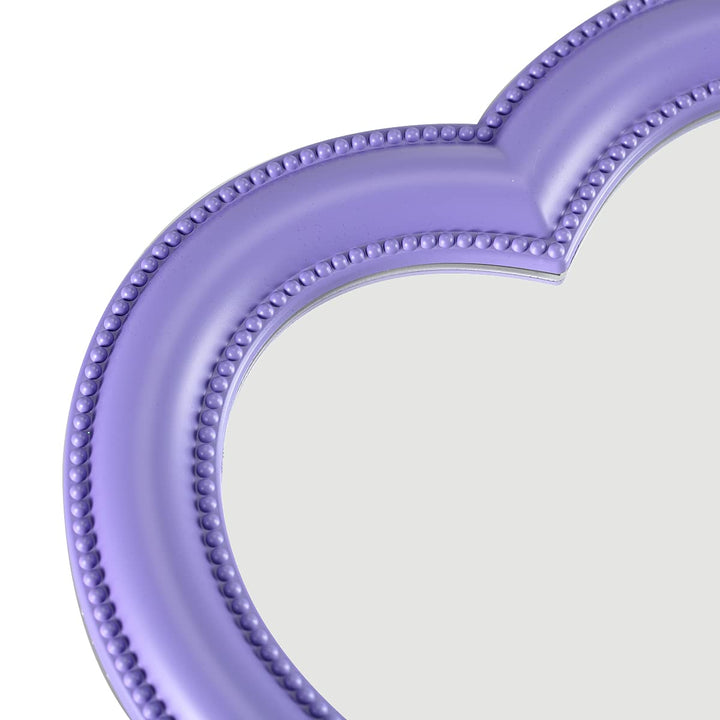 Heart Makeup Mirror Cosmetic Mirror Wall Desktop Mirror Bedroom Mirror,Valentines Day Gift(Purple)