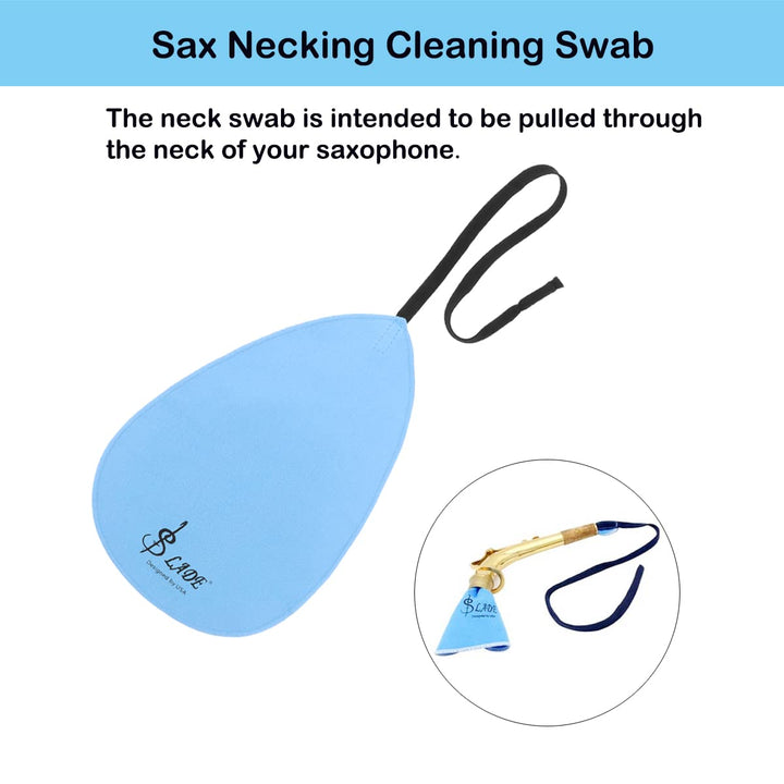 10-in-1 Saxophone Cleaning Kit, Alto Saxophone Cleaner Kit Including Sax Cleaning Cloth, Mouthpiece Brush, Mini Screwdriver Cleaning Cloth for Flute and Wind & Woodwind Instrument