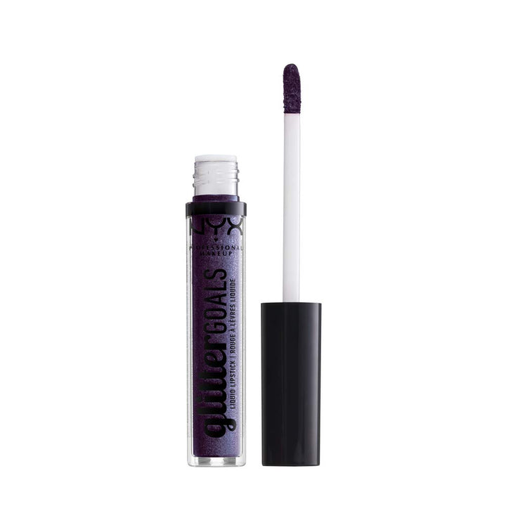 PROFESSIONAL MAKEUP Glitter Goals Liquid Lipstick - Amethyst Vibes, Purple With Multi-Dimensional Glitter
