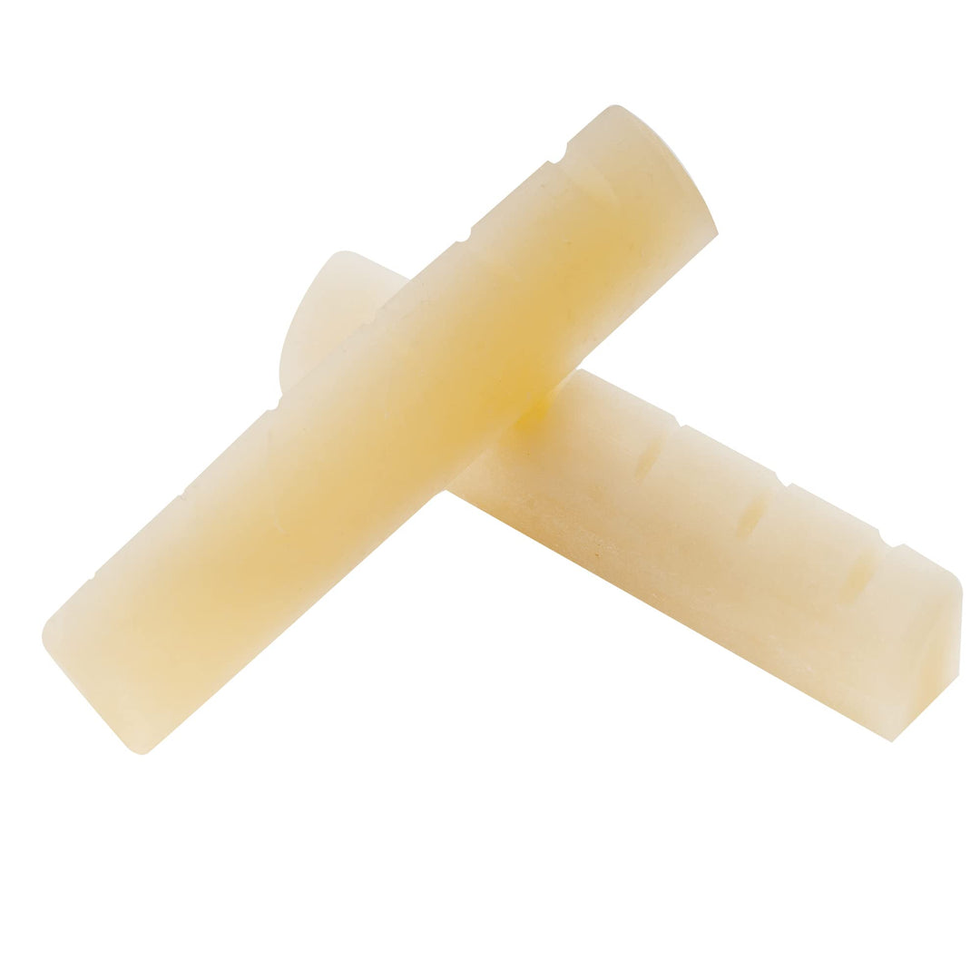 Pro 43.99mm Slotted Guitar Unbleached Bone Nut for 6 String Epiphone Les Paul Pre-2014 Electric/Acoustic Guitar (Set of 2)