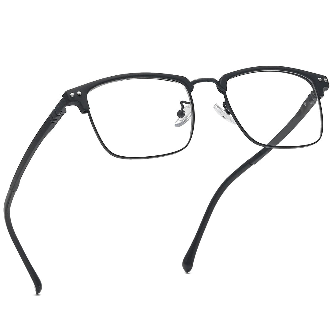 GUZTAG Blue Light Blocking Glasses - Square Computer Glasses Women/Men Eyeglasses Frame,Anti Eyestrain Computer Game Glasses (silver)