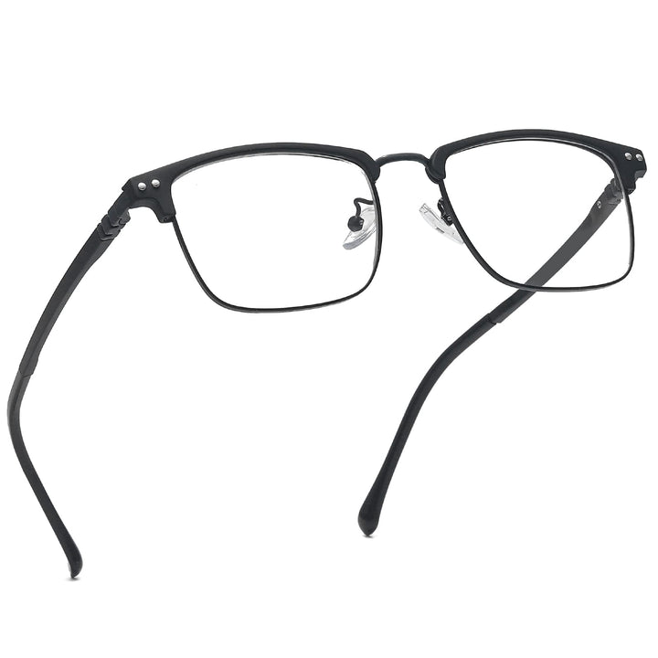 GUZTAG Blue Light Blocking Glasses - Square Computer Glasses Women/Men Eyeglasses Frame,Anti Eyestrain Computer Game Glasses (silver)