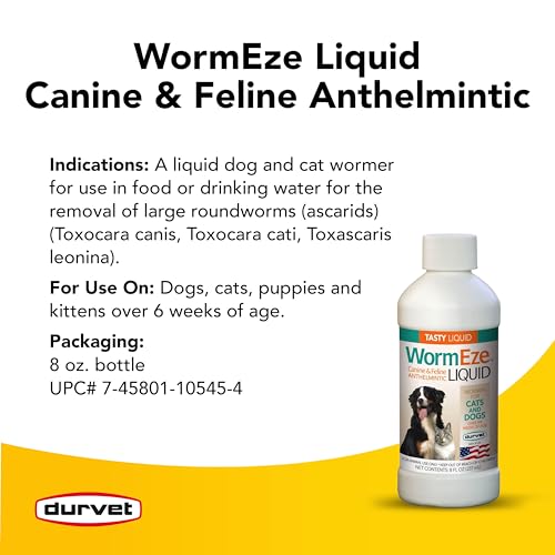 WormEze Liquid Canine & Feline Antihelmintic, 8 oz