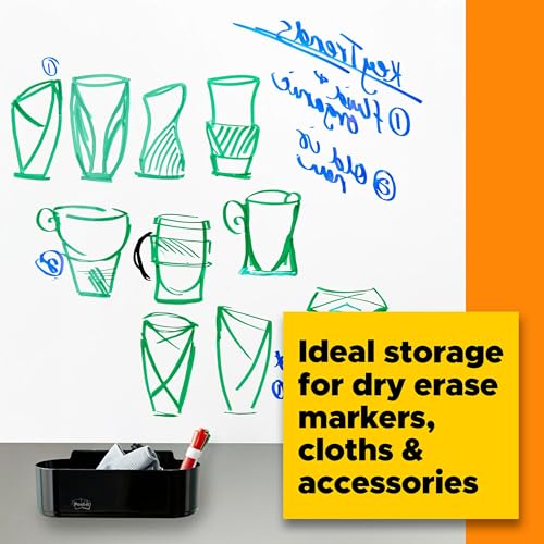 Dry Erase Accessory Tray, Black (DEFTRAY), 6 x 6.75 x 0.06
