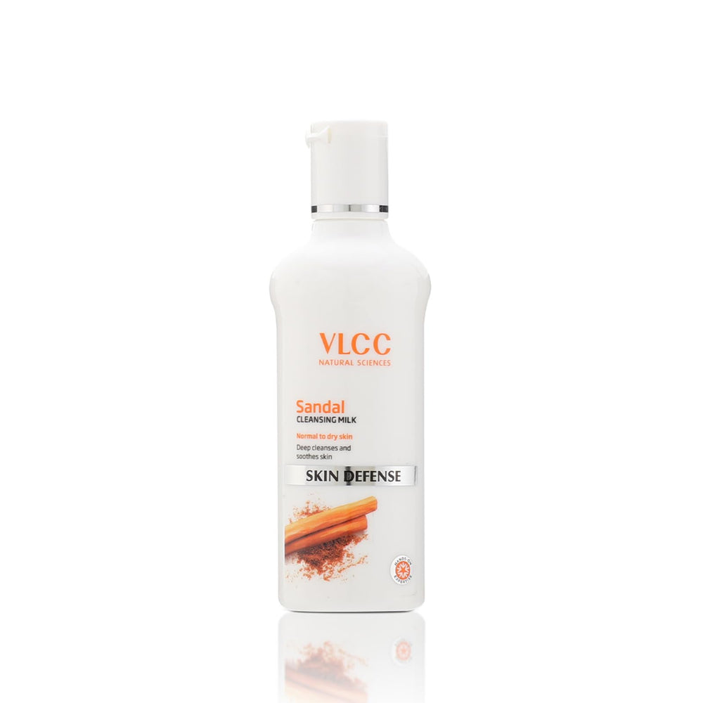 Sandal Cleansing Milk - 100ml - Deep Cleanses & Soothes Skin. With Sandal, Ashwagandha, Fenugreek & Indian Berberry Extracts, Almond and Olive Oils.