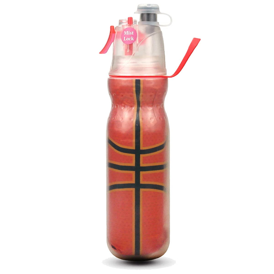 Sport Insulated Water Bottle - BPA-Free, Spray Cooling Bottle - Help You Cool Down Quickly & Quench Thirst, Sport & Bike Squeeze Bottle for Gym Cycling Running Climbing Hiking (Basketball)