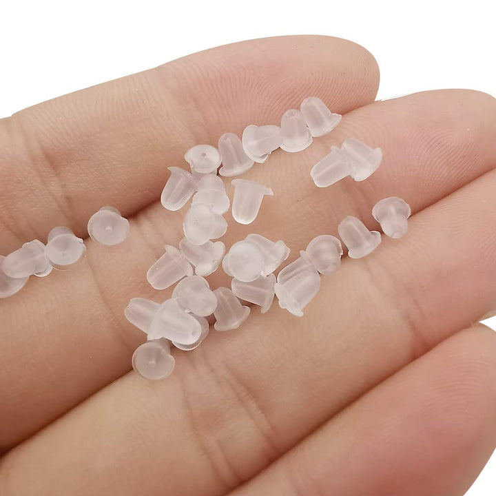 200 PCS/100 Pairs 925 Gold Hypo-allergenic Earring Hooks Fish Hook Ear Wires French Wire Hooks Jewelry Findings Earring Parts DIY Making with 200 PCS Clear Rubber Backs (11782)