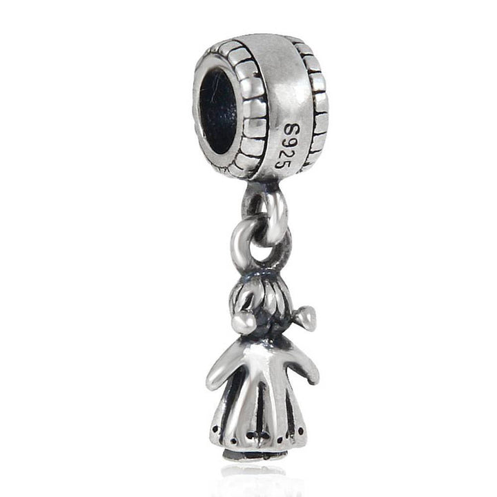 Little Girl Charms 925 Sterling Silver Dangle Bead Fit for European Bracelets (Little Girl)