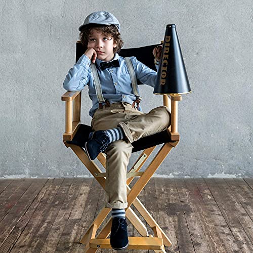 2 Set Directors Chair Canvas Replacement, Makeup Chair Seat and Back Replacement Cotton Canvas Stool Protector for Home Director Chair Medium Size (Black)