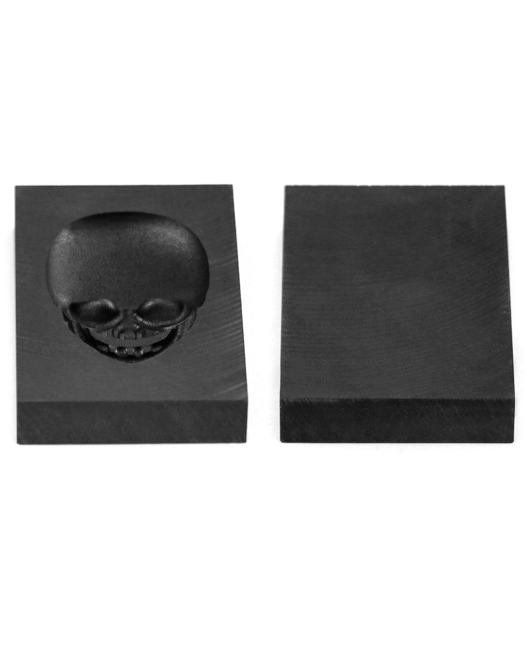 Casting Mold, Skull Graphite Casting Ingot Mold Crucible Mould for Melting Casting Refining Gold Silver Metal Aluminum Copper Brass (60mm x 40mm)