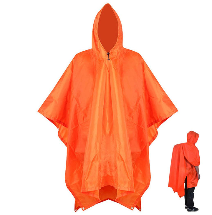 Multifuntional Poncho Raincoat with Hoods (Orange)