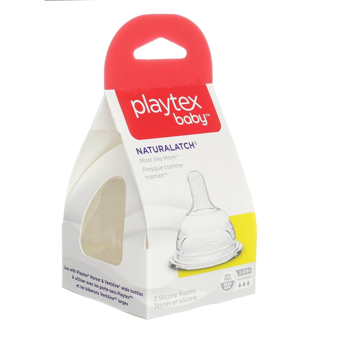 Plytx Nat Latch Nipple Fs Size 2pk Playtex Natural Latch Nipple Fast Flow 2pk