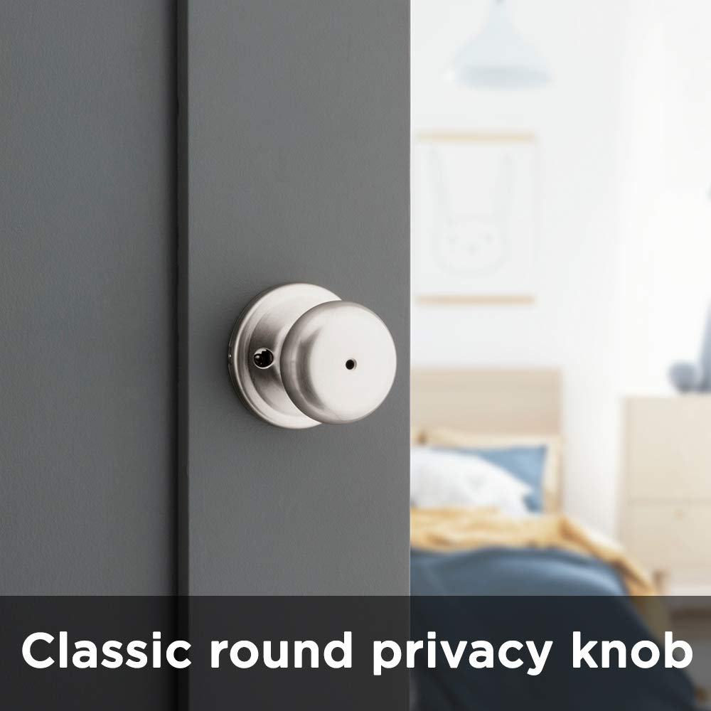 Juno Bed/Bath Knob in Satin Nickel