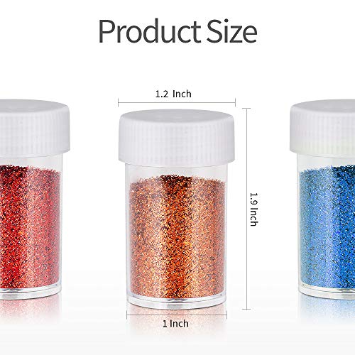 Fine Glitter for Crafts Set, 24 Jars Hair Glitter for Face and Body Glitter, Extra Fine Glitter for Resin Craft Glitter, Nail Glitter