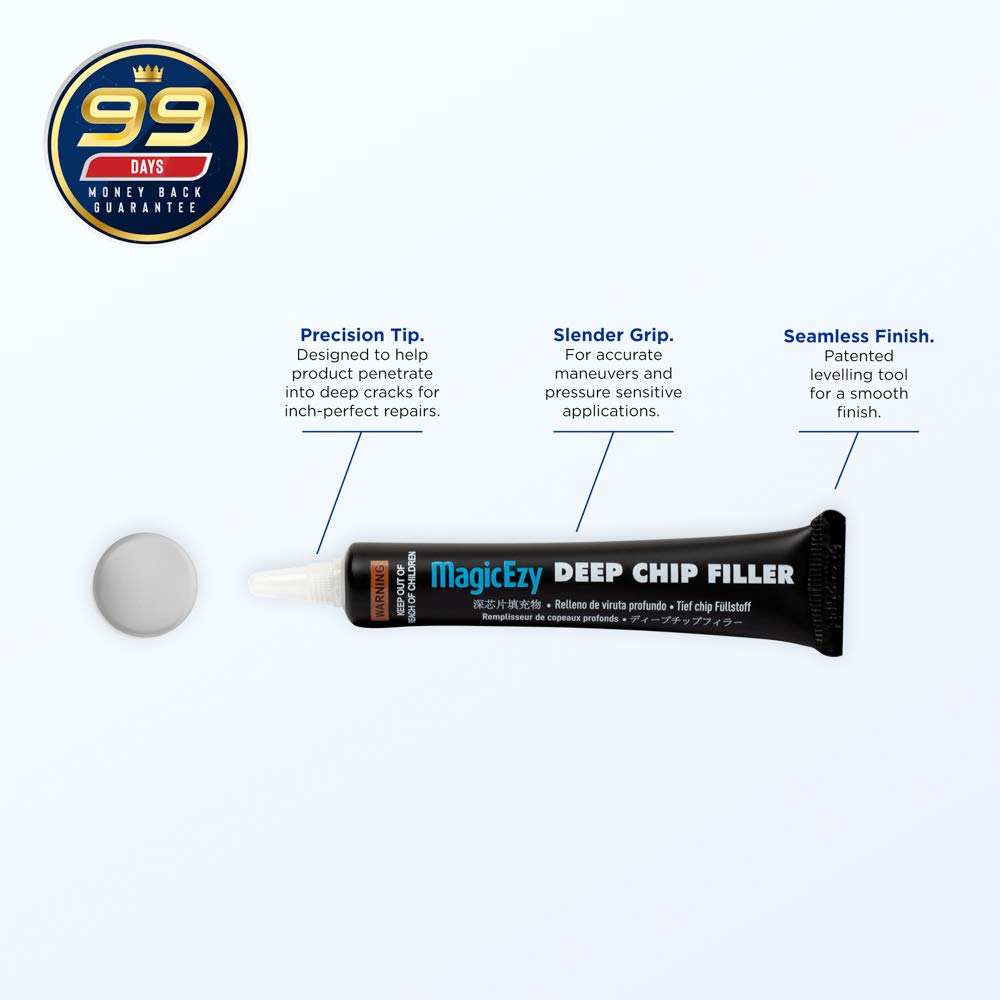 Deep Chip Filler (Off White) Epoxy Repair Filler | Concrete, Ceramic, Porcelain | Cement Patch | Ultra Long-Lasting | Tile RepairEzy