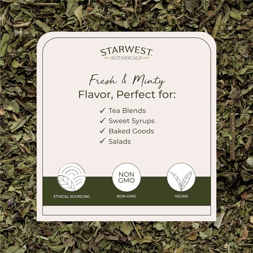 Peppermint Leaf C/S Organic, 1-pound Bag