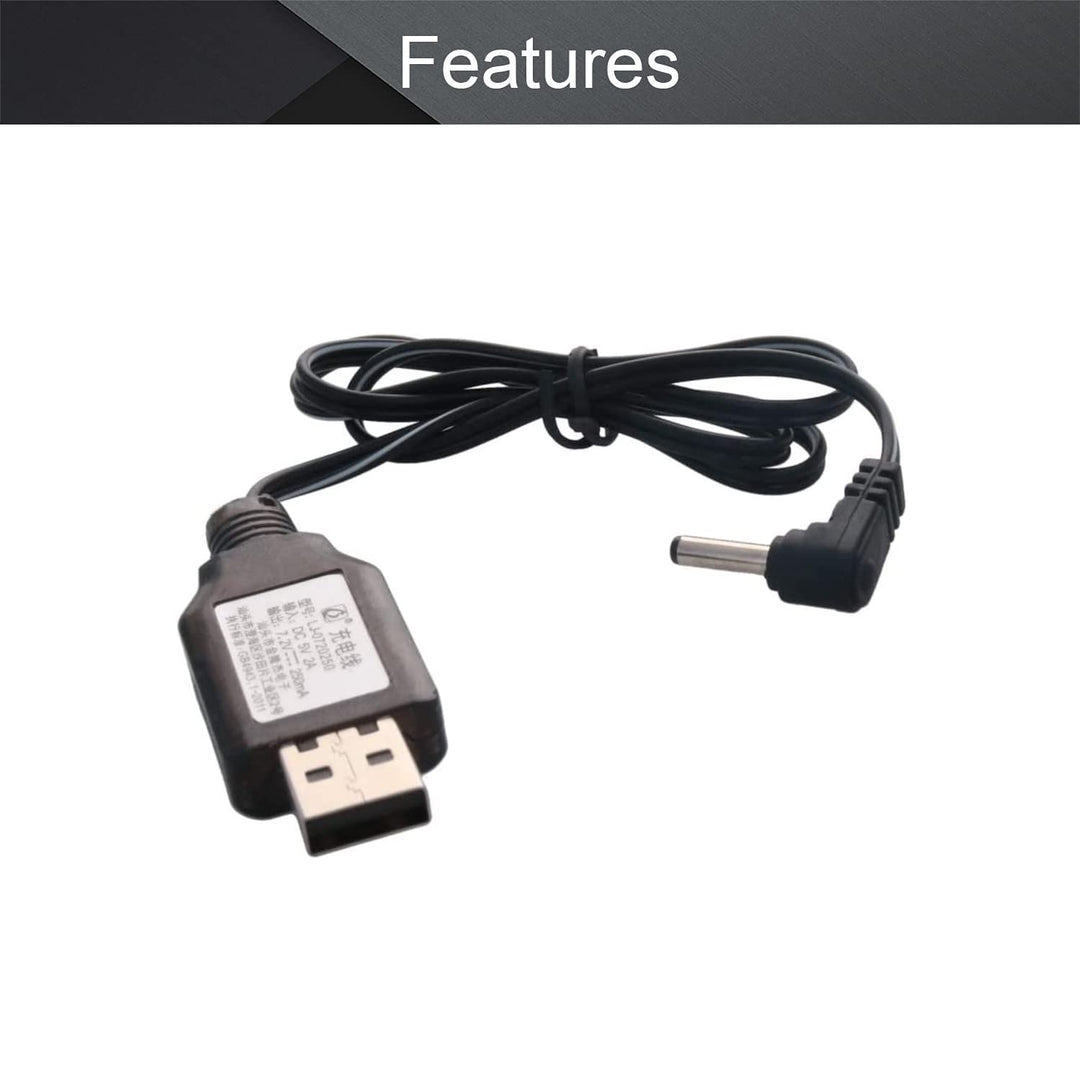 L6.2-3P USB Charging Cable for RC Car 9.6V 200mA Ni-MH Ni-CD Battery 1pcs