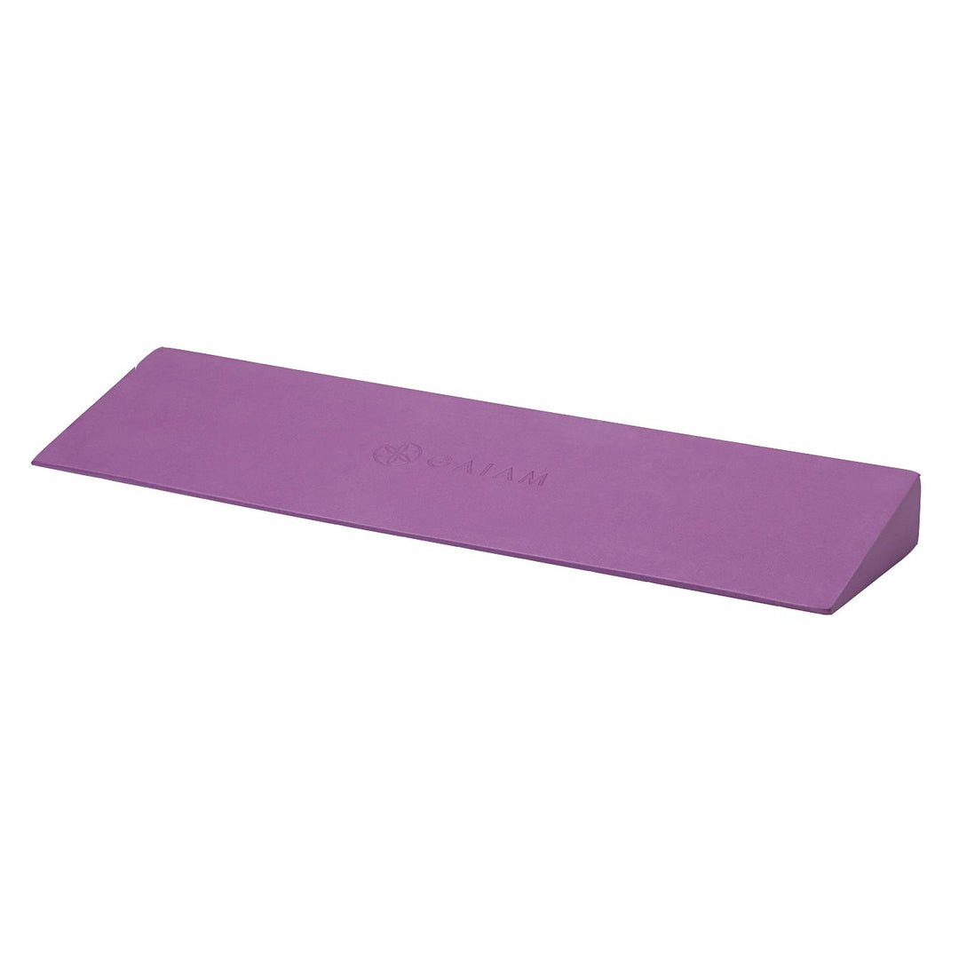 Yoga Block Wedge - Lightweight EVA Foam - Yoga Wedge for Wrist and Lower Back Support - Slant Board for Comfortable Yoga Poses and Angles, (20 L x 6 W x 2 H), Deep Purple