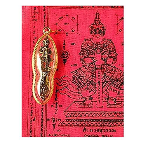 MiracleTH6395 Thai Magic Amulet Power Wessuwan Giant God Statue Waterproof Pendant & Pha Yant Wessuwan Giant God Talisman Cloth Mantra Protection Danger Evil Spirit Dark Magic Blessing by Lp YangDam