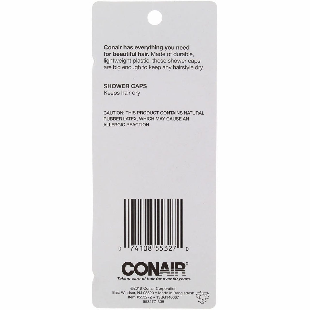 55327z Shower Cap Assorted Pastel Colors 3 Count