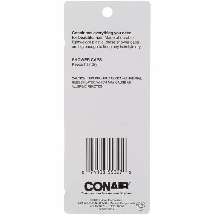 55327z Shower Cap Assorted Pastel Colors 3 Count