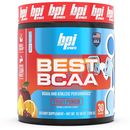 Best BCAA - Building Blocks of Protein and Muscle - Post-Workout Recovery - Weight Loss Support - Fruit Punch, 30 Servings, 300 grams