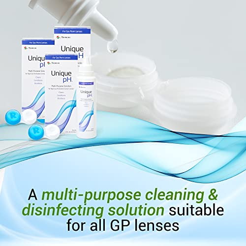 Unique pH Multi-Purpose Solution with RGP Lens Case, 4 Fl Oz (Pack of 3)