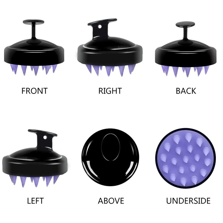 Hair Scalp Massager Shampoo Brush: 2 Pack Wet and Dry Hair Scalp Brush Soft Silicone Head Scrubber Dandruff Brush for Women Men or Pets