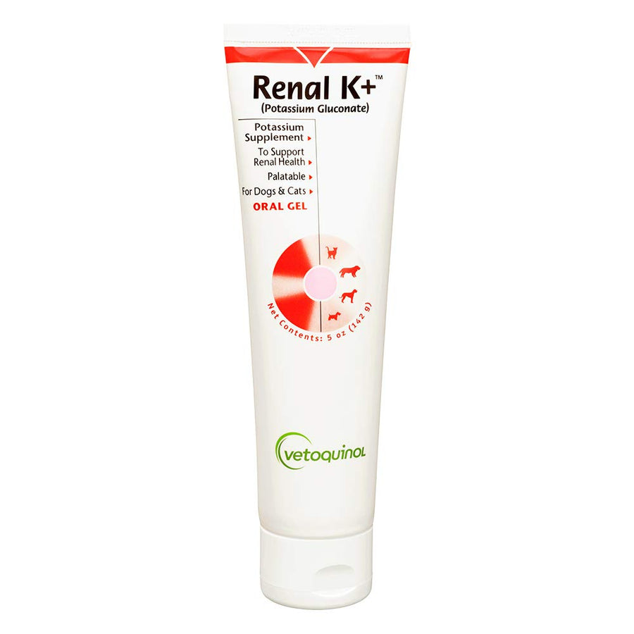 Renal K+ (Potassium Gluconate) Potassium Supplement Gel for Dogs and Cats, 5oz