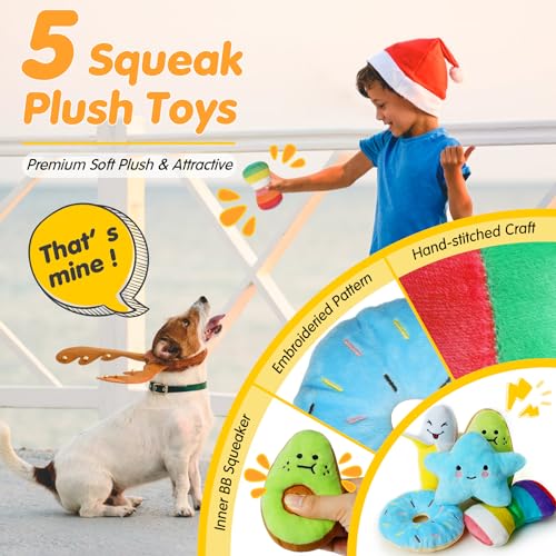 25 Pack Luxury Dog Chew Toys for Puppy, Dog Toys with Ropes, Treat Ball and Squeaky Puppy Toys for Teething Small Dogs