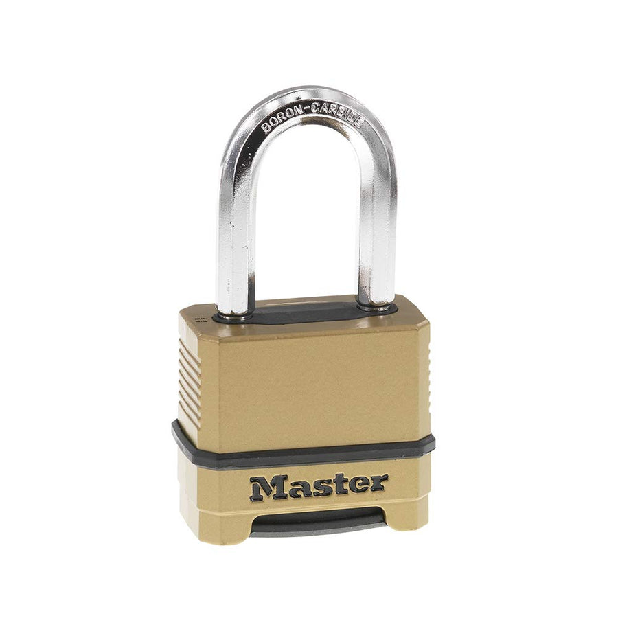 Combination Lock, Heavy Duty Weatherproof Padlock, Resettable For Outdoor Use, Brass Finish, M175XDLF
