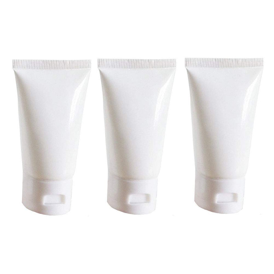 24PCS 20ML/0.68oz Empty Refillable Cosmetic Squeeze Tube Bottle Containers Jars Pot With Flip Cap For Makeup Shampoo Facial Cleanser Body Cream Shower Gel Liquids Lip Gloss(White)