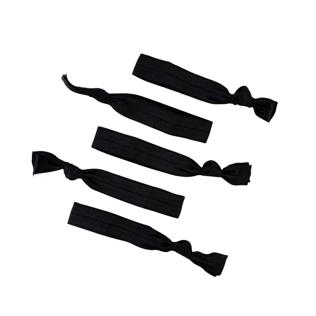 Kitsch 5 Piece Solid Hair Ties Set, Blackout