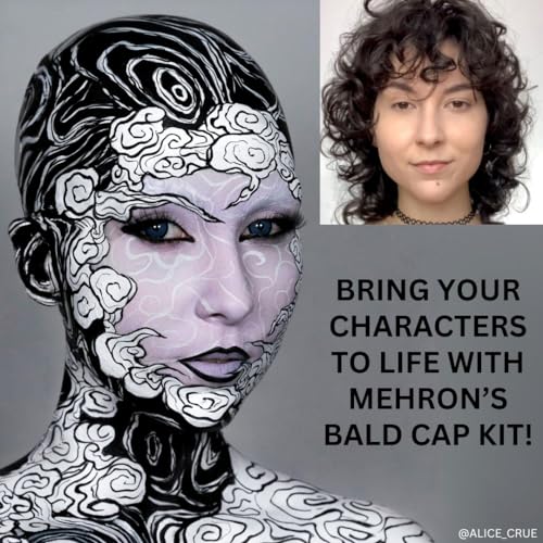 Makeup Premium Character Kits| Makeup Kits for Halloween & Cosplay| Made in the USA | Complete Makeup Kit | Includes all Makeup, Tools, & Instructions on How to Create the Look | (Bald Cap)