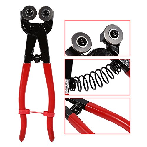 Glass Mosaic Cutter, 8 Inch Heavy Duty Mosaic Tool Glass Cutting Nipper Wheeled Cutter Pliers Tool for Glass Ceramic Tile Grinding