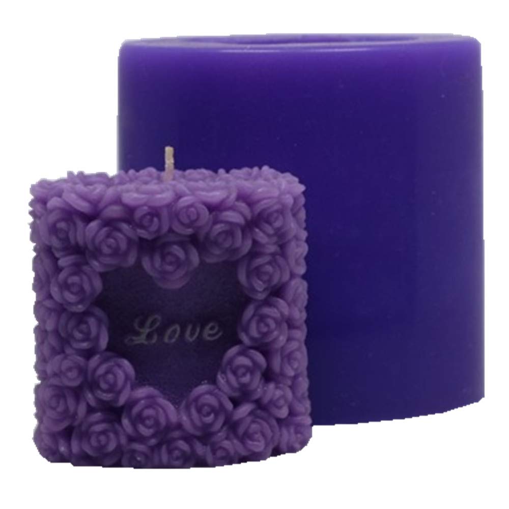Lovely Wedding Art Candle Mold 3D Rose Soap Candle Molds Decorating Silicone Mold for Candle Making