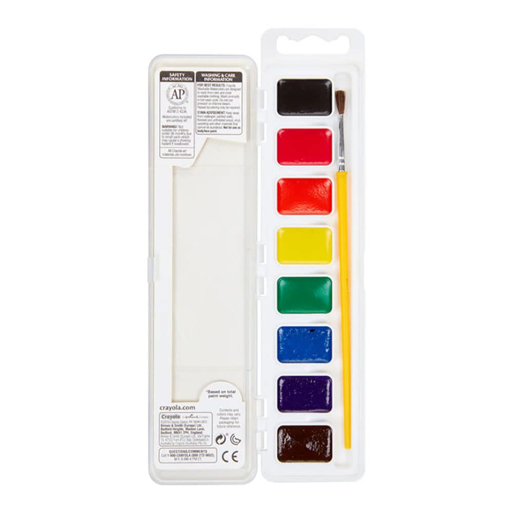 Washable Watercolors, Kids Paint Set, 8ct