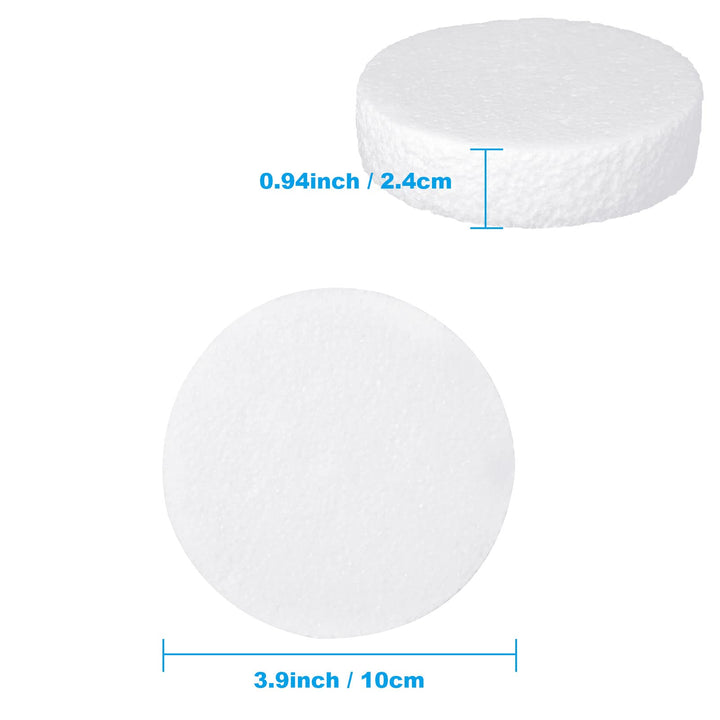 16PCS Foam Circles and Craft Foam for DIY Craft, 4 x 4 x 1 Inch Flower Foam, Floral Foam Disc Styrofoam Blocks