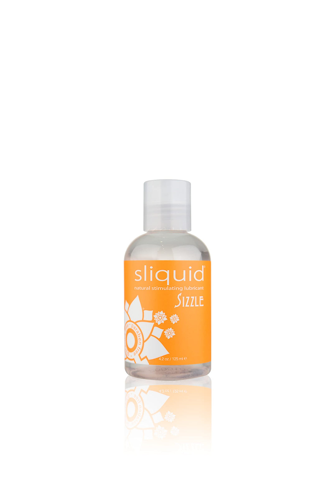 Sizzle Warming Lube Glycerine and Paraben Free Bottle, 4.2 oz/124 ml