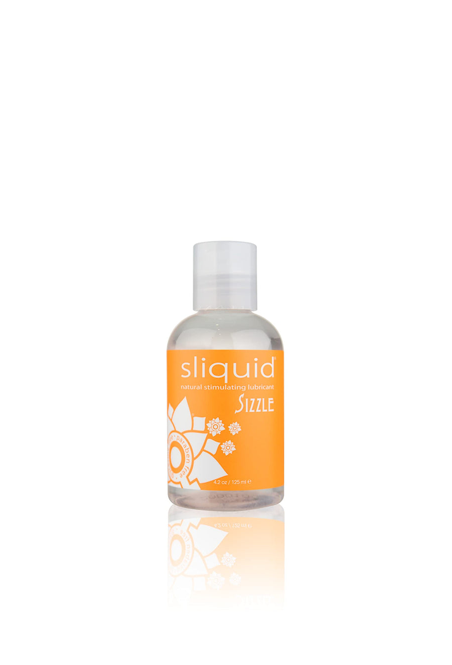 Sizzle Warming Lube Glycerine and Paraben Free Bottle, 4.2 oz/124 ml