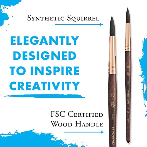 Artist Brush, Neptune Series 4750, Synthetic Squirrel Watercolor Paint Brush, Round, Size 10