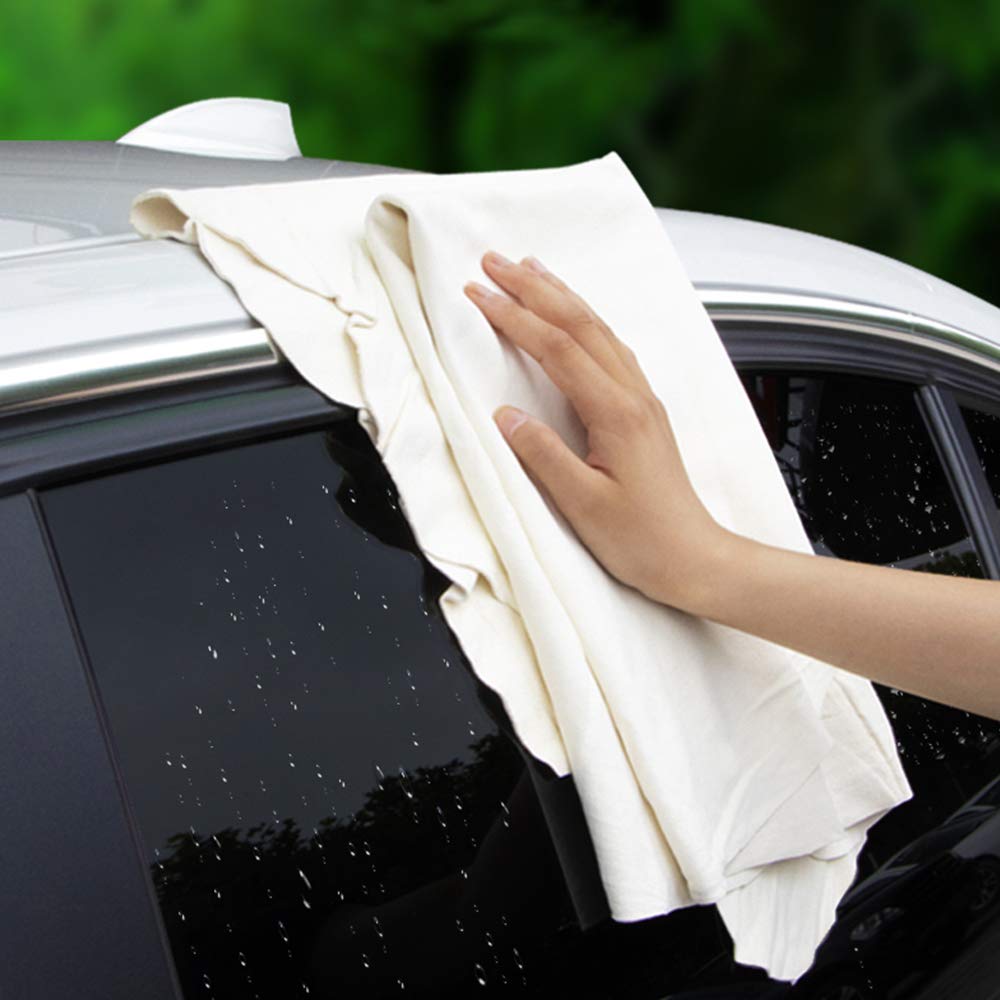 Chamois Cloth for Car Natural Chamois Leather Car Chamois Drying Towel,60 cm X 80 cm 5.8 Square FT