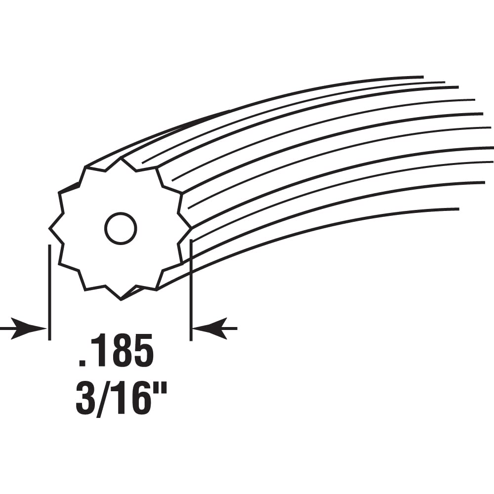 Products P 7945 Screen Retainer Spline.185-in(3/16-in), 250-ft Roll, Gray