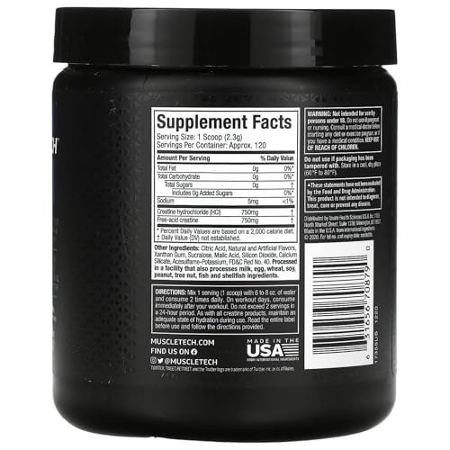 Cell-Tech Creactor - Creatine HCl Formula - Muscle Builder for Men & Women - Creatine HCl + Free-Acid Creatine Supplements - Fruit Punch Extreme, 120 Servings