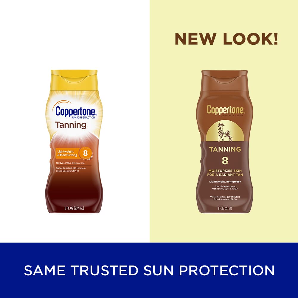 Tanning Lotion, Non-greasy, Light Formula, SPF 8, 8-Fluid Ounce)