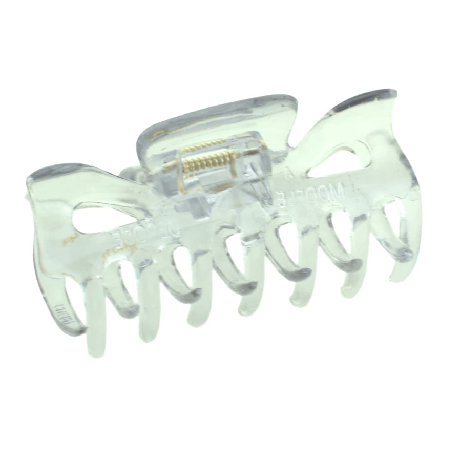 French Classic Crystal Clear Covered Spring Celluloid Jaw Hair Claw Clip Clutcher