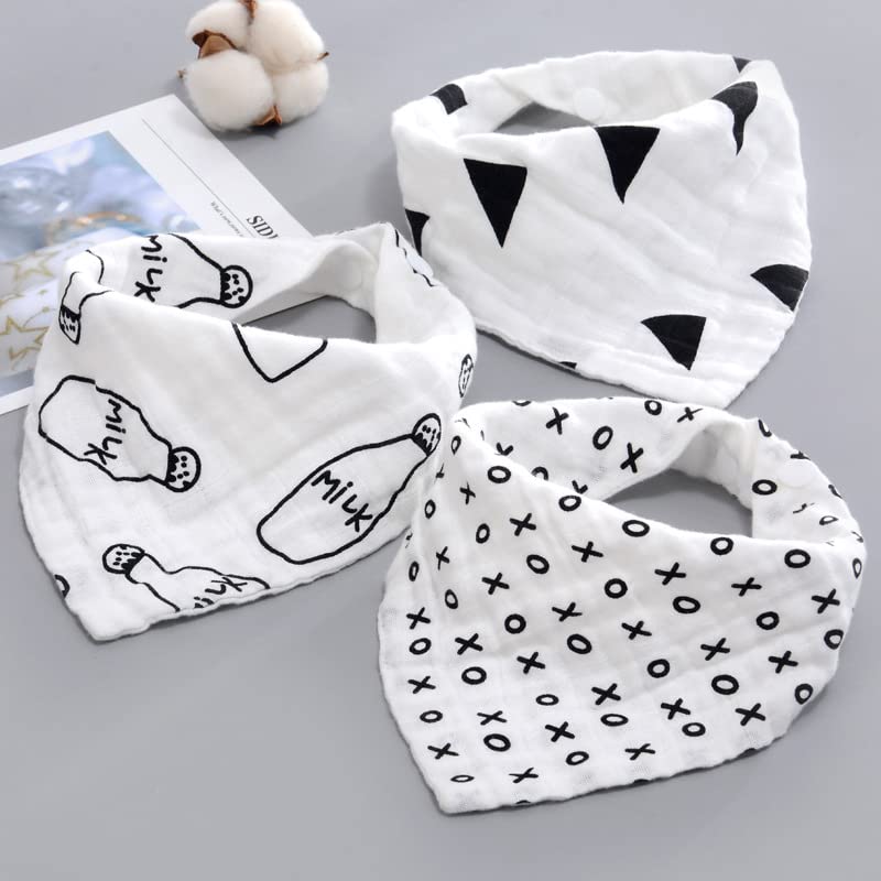 5-Pack Organic Baby Bibs for Girls & Boys - Teething Baby Bibs for Boy, Girl - Newborn Bibs for Baby Girl, Boy