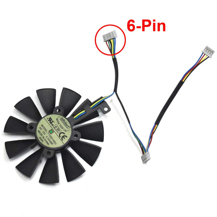 87mm T129215SU Graphics Card Cooling Fan for ASUS Strix GTX980Ti/R9390/RX480/RX580 Video Card Cooler (Fan-A)
